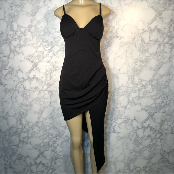 boohoo asymmetric dress